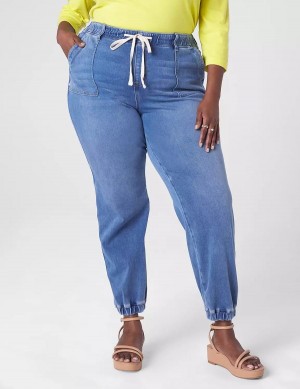 Dámské Džíny Lane Bryant Pull-On Boyfriend Jogger Blankyt | OAJ9497KJ