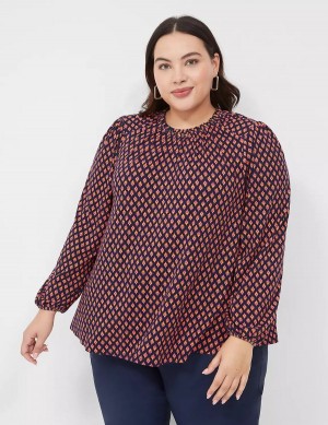 Dámské Halenka Lane Bryant Swing Crew-Neck Top Káva | HOW3256EG