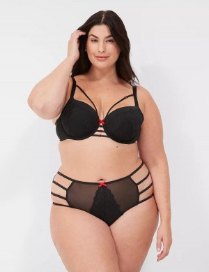 Dámské Podprsenka Balkonetová Lane Bryant Lace-Trim Lightly Lined Černé | CTO763UV