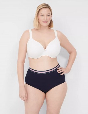 Dámské Slipy Lane Bryant Cotton High-Waist With Wide Waistband Blankyt | FDJ4911QC