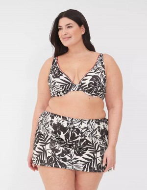 Dámské Sukně Lane Bryant Side Slit Swim Bílé Černé | ZTC128SZ