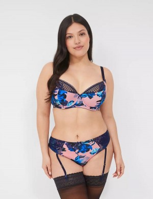 Dámské Tanga Kalhotky Lane Bryant Printed Garter Růžové Blankyt Viacfarebný | FUR5713QA