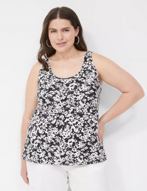 Dámské Tílko Lane Bryant Double Scoop Černé | PXT1381YW