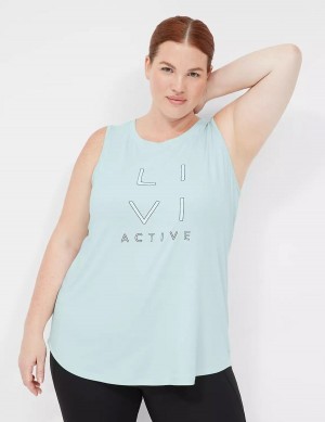 Dámské Tílko Lane Bryant LIVI Recycled LIVI Soft Logo Graphic Světle Zelene | KGK4368CR