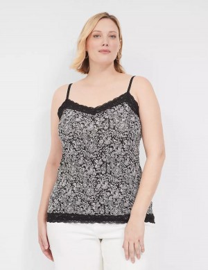 Dámské Tílko Lane Bryant Lace-Trim Cami Černé | QFR9037XK