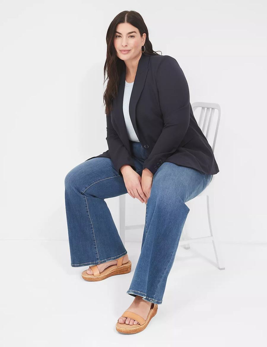 Dámské Blejzry Lane Bryant Perfect Drape Blankyt | DDH28LE