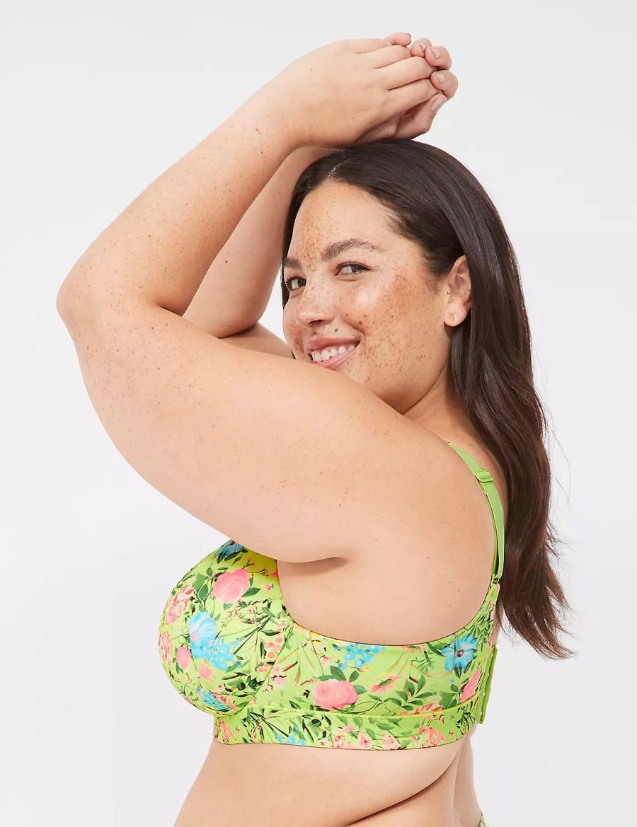 Dámské Bralettes Lane Bryant Comfort Bliss Lightly Lined Plunge Zelene | XIC9090MV