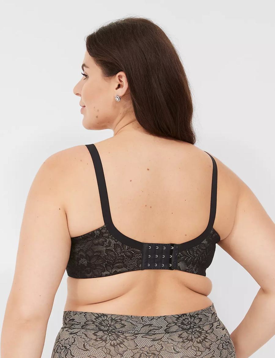 Dámské Bralettes Lane Bryant No-Wire with Lace Černé | IRR7991LY