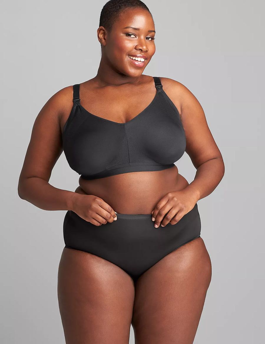 Dámské Bralettes Lane Bryant Seamless Lightly Lined Nursing Černé | ORZ8232FM