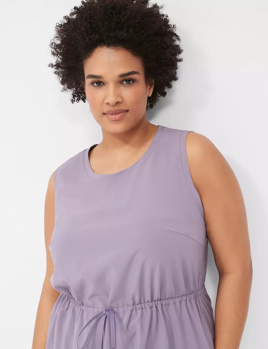 Dámské Casual Šaty Lane Bryant LIVI Stretch Woven Drawstring Fialové Olivy Zelené | OYL1851IT