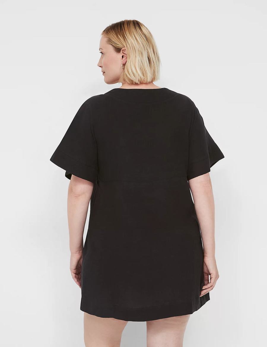 Dámské Cover Ups Lane Bryant Woven O-Ring Dolman Černé | MSS6513DC