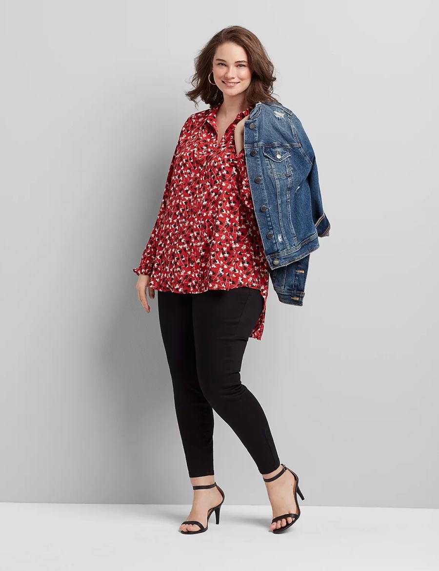 Dámské Džíny Lane Bryant Curvy Fit High-Rise Skinny Černé | PGF7817OT