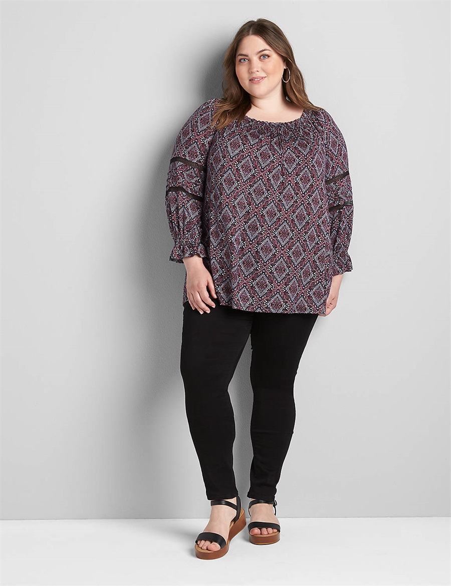 Dámské Džíny Lane Bryant Straight Fit High-Rise Sateen Skinny Černé | XDH3022ID