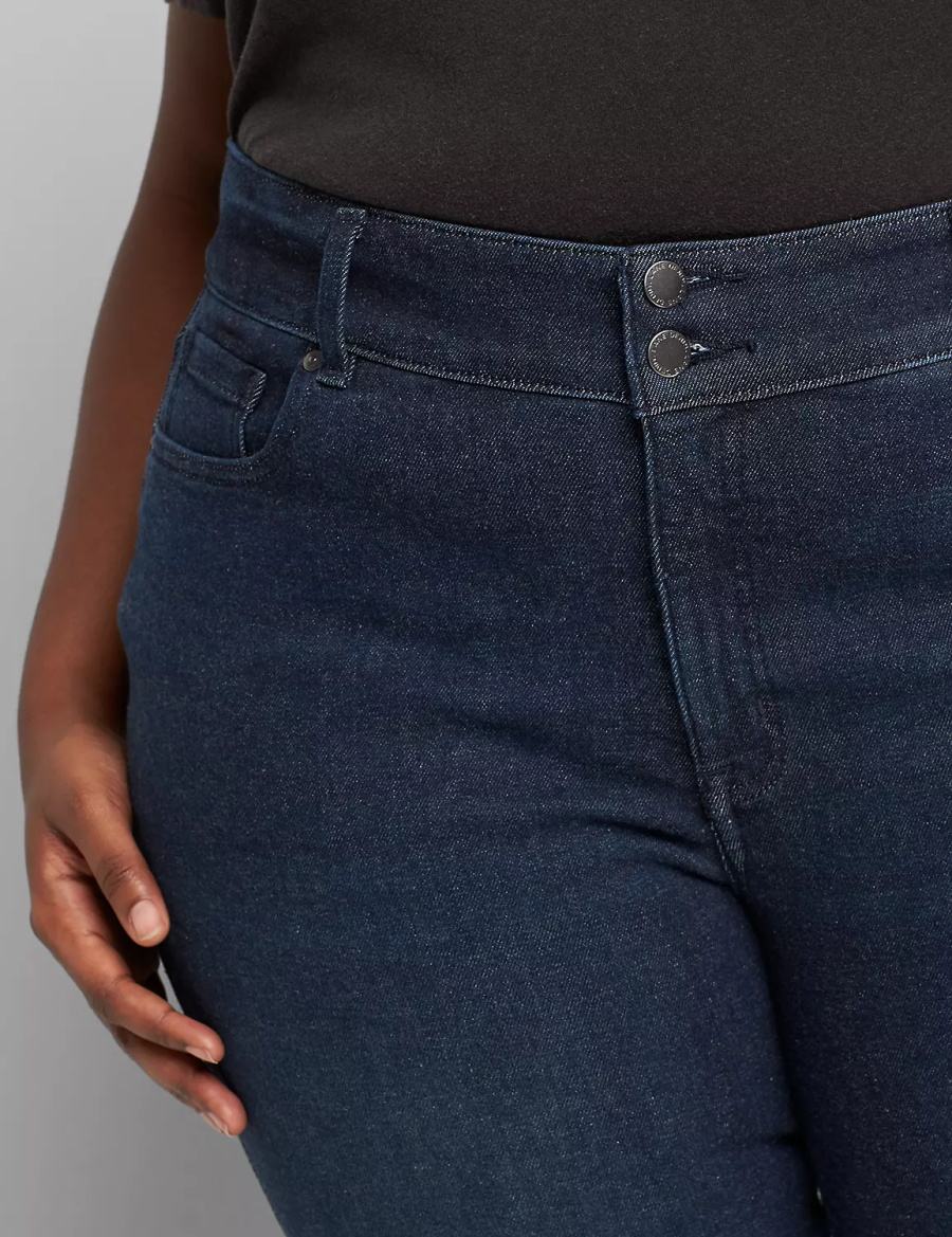 Dámské Džíny Lane Bryant Tighter Tummy Fit High-Rise Straight Tmavě Blankyt | HOT1120HC
