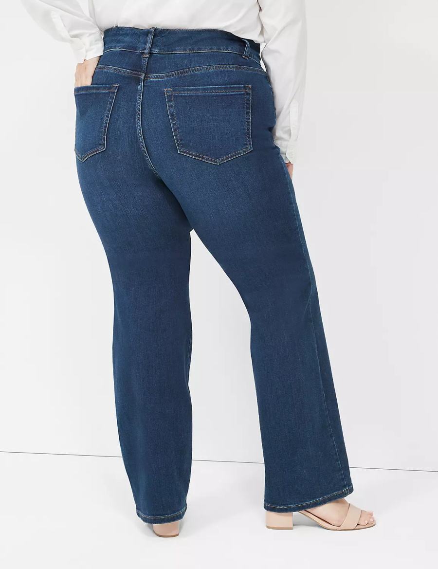 Dámské Džíny Lane Bryant Tighter Tummy Fit High-Rise Boot Tmavě Blankyt | JMX717KG