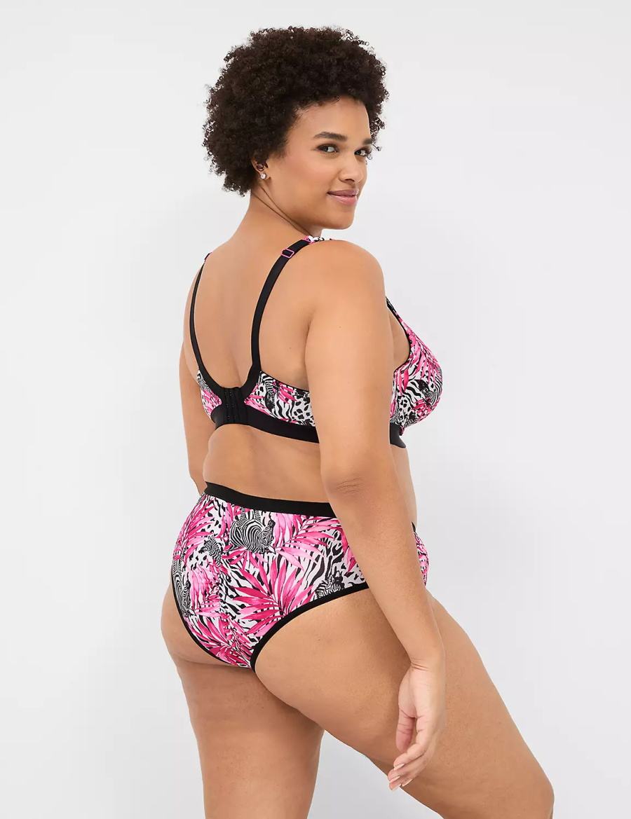Dámské Drzé Kalhotky Lane Bryant Crush Microfiber Ruched-Back Růžové | IJY4493TG