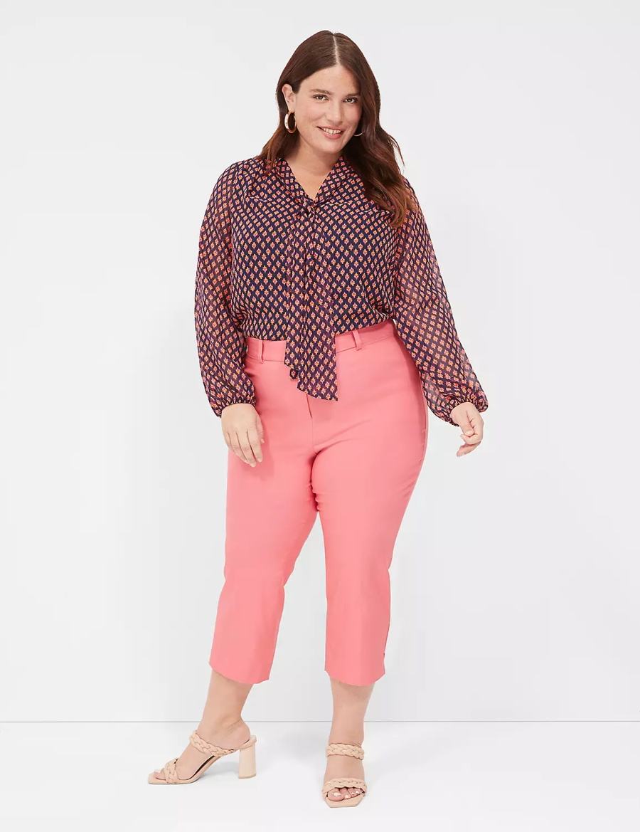 Dámské Kalhoty Lane Bryant 4-Season Slim Capri Koralove | FOB3426JR