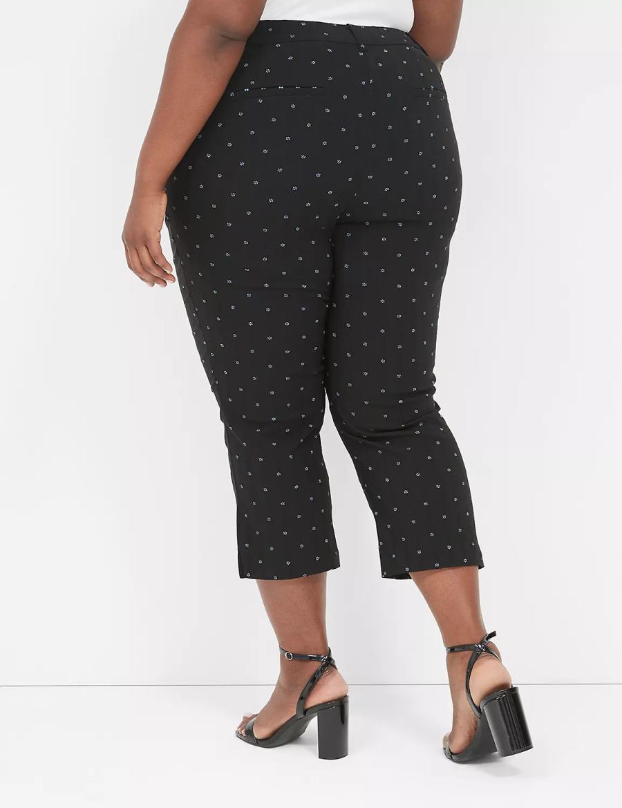 Dámské Kalhoty Lane Bryant 4-Season Slim Capri Černé | VWU8119XW