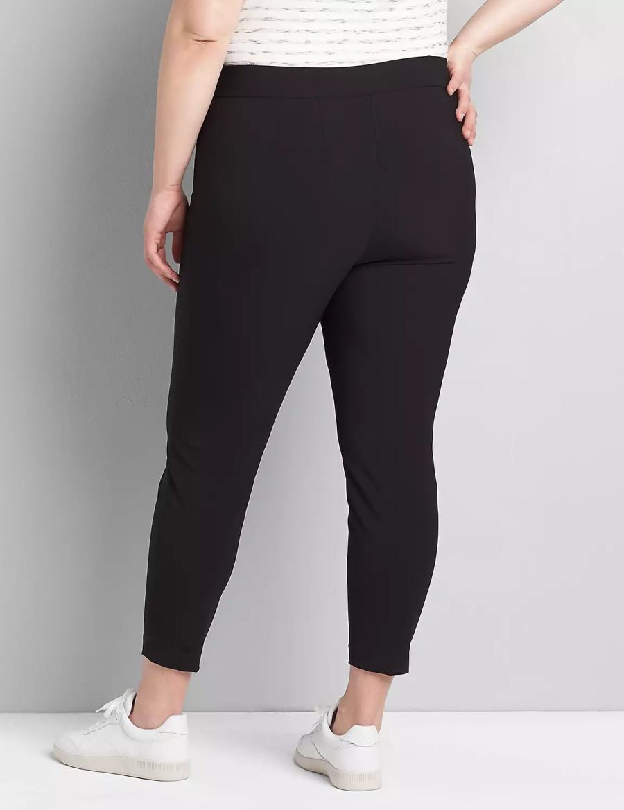 Dámské Kalhoty Lane Bryant On-The-Go Slim Ankle Černé | FVQ4510JK