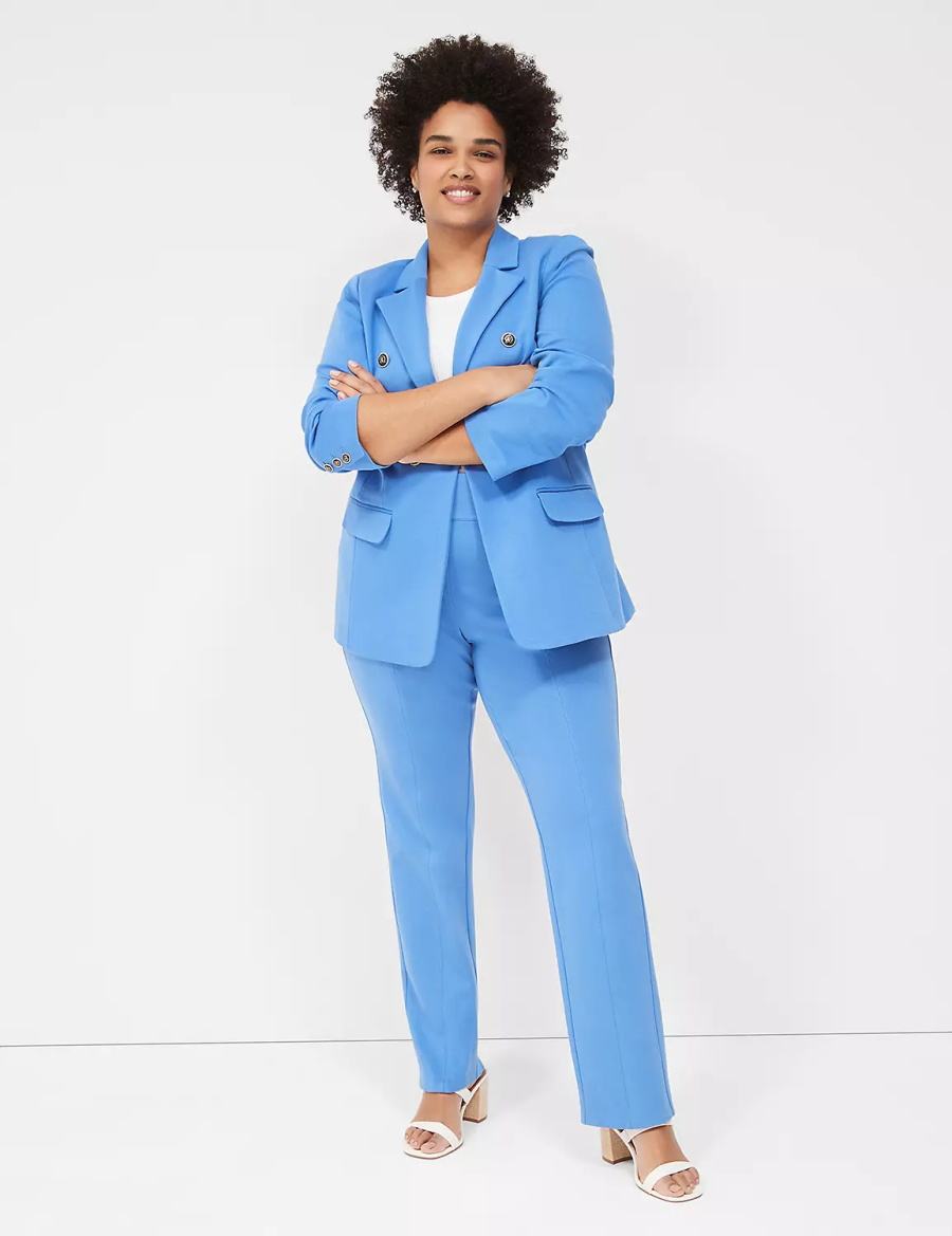 Dámské Kalhoty Lane Bryant Pull-On Ottoman Ponte Straight Leg Blankyt | CJA3170WT