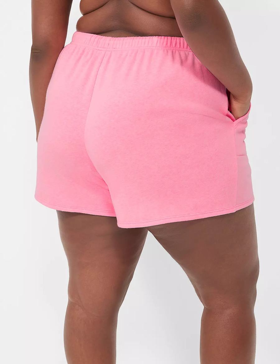 Dámské Kraťasy Lane Bryant Terry Fleece Boyfriend Růžové | QGD8483MT