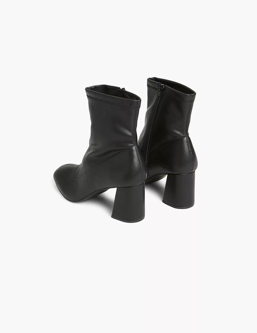Dámské Nízké Kozačky Lane Bryant Dream Cloud Faux-Leather Dressy Černé | RSQ1031YE