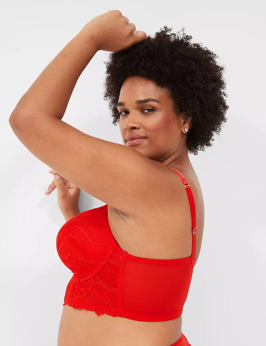 Dámské Podprsenka Balkonetová Lane Bryant Boost Longline Červené | FHY9591HE