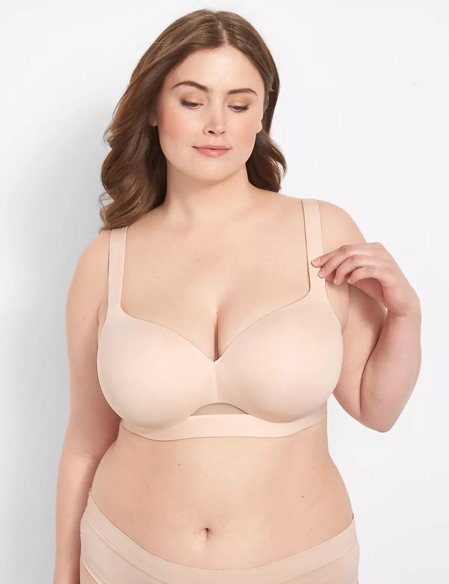 Dámské Podprsenka Balkonetová Lane Bryant Comfort Bliss Lightly Lined Hnědé | OQV6426AV