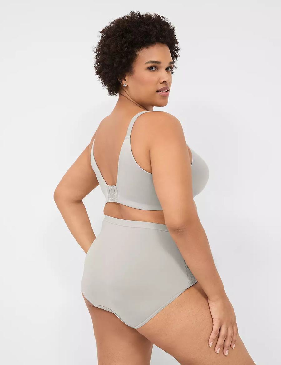 Dámské Podprsenka Balkonetová Lane Bryant Invisible Backsmoother Lightly Lined Stříbrné | UPK439BD
