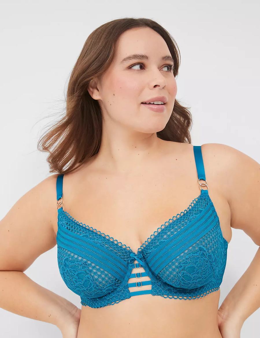 Dámské Podprsenka Balkonetová Lane Bryant Lace Unlined Blankyt | DRB9993PL