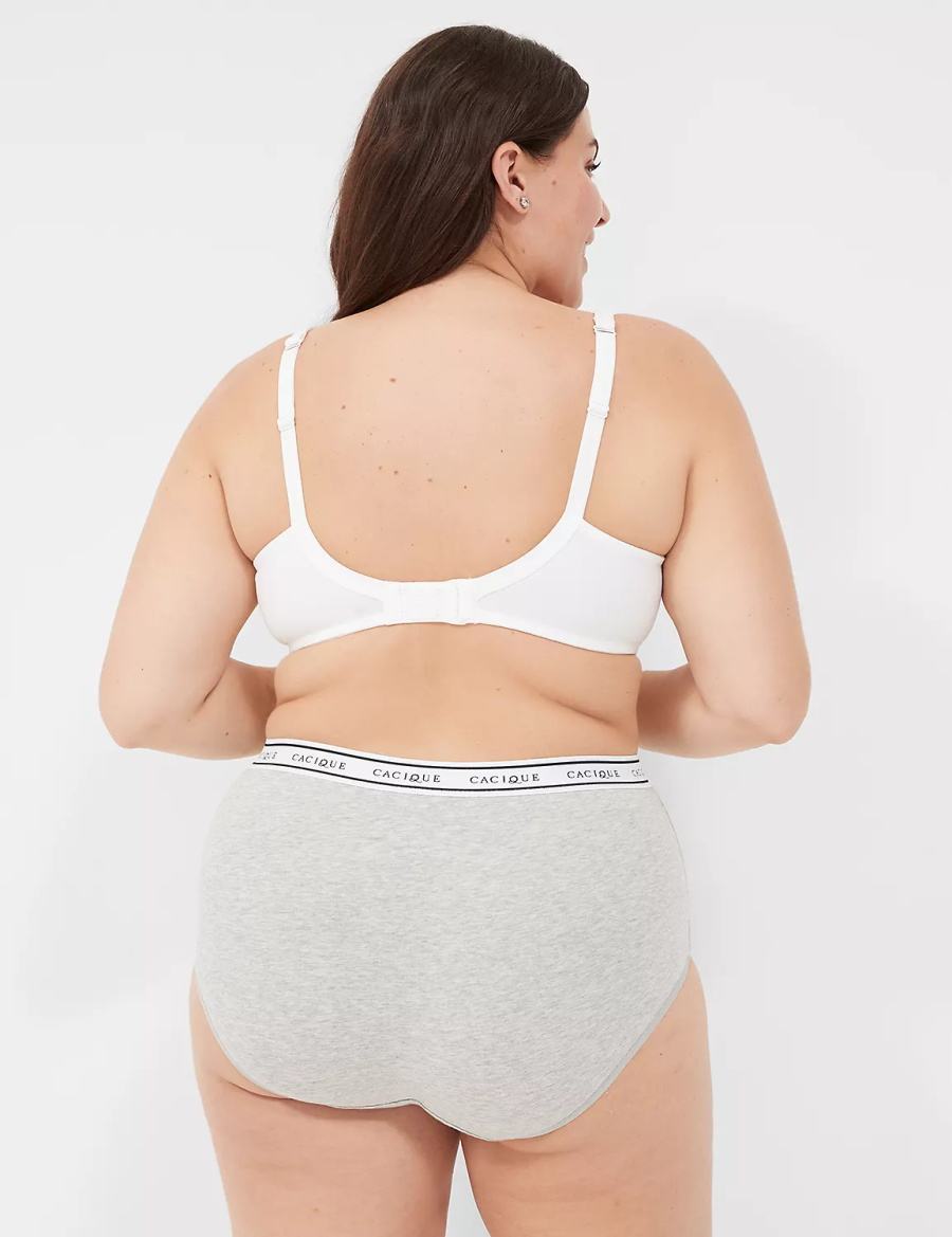 Dámské Slipy Lane Bryant Cotton Full With Wide Waistband Šedé | DXD5165MM