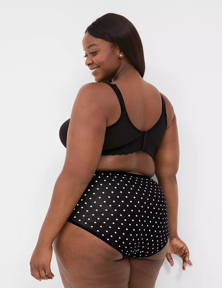 Dámské Slipy Lane Bryant Cotton Full with Lace Waist Zelene | CEA3837IN