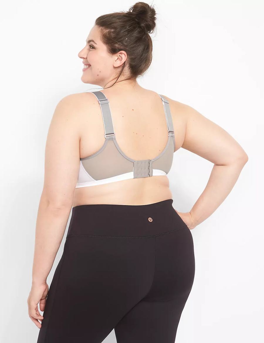 Dámské Sportovní Podprsenka Lane Bryant LIVI High-Impact Wicking Underwire Bílé | IPY7143UD