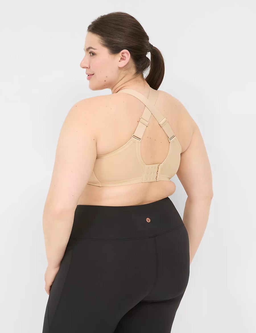 Dámské Sportovní Podprsenka Lane Bryant LIVI Wicking Medium Impact NW Béžový | JWY5046BL