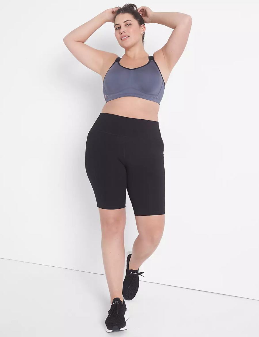 Dámské Sportovní Podprsenka Lane Bryant LIVI High-Impact Wicking Underwire Šedé Černé | SLP6783WQ