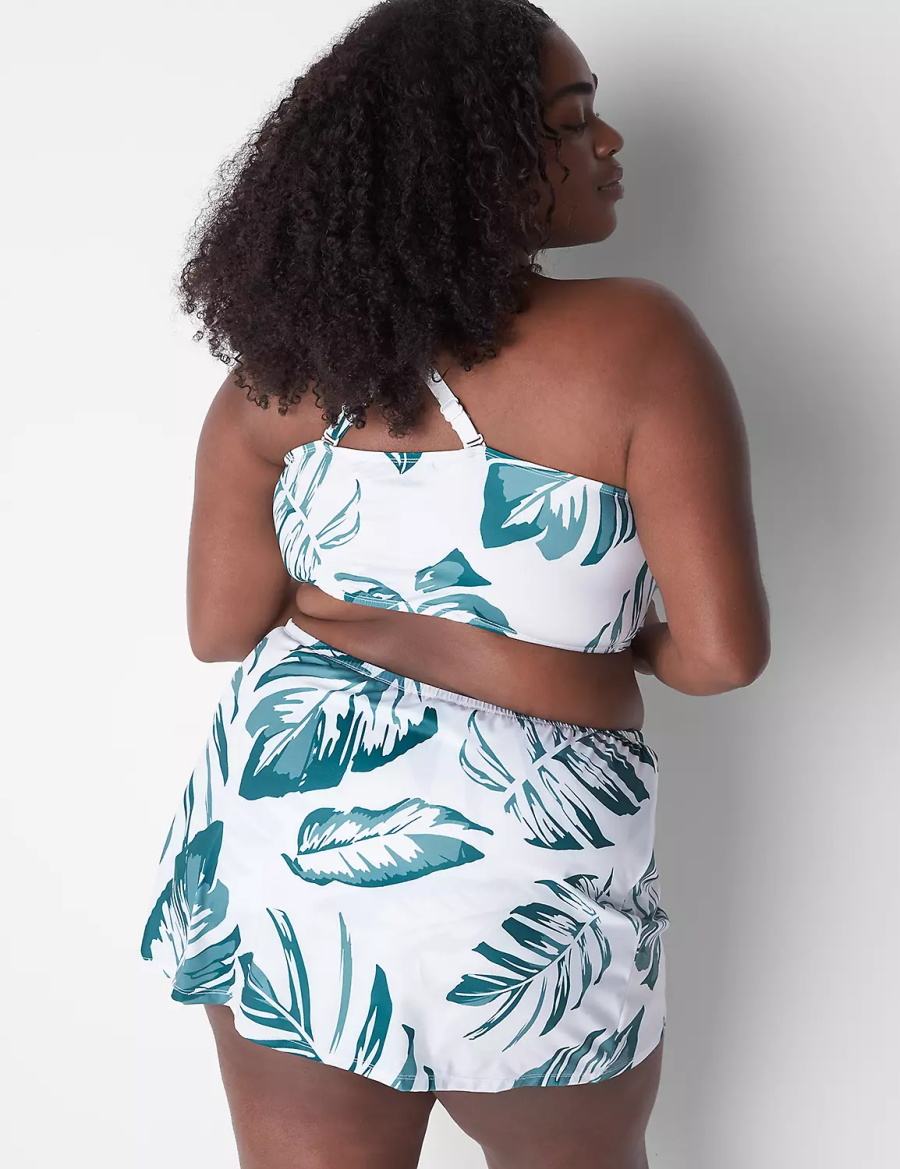 Dámské Sukně Lane Bryant Faux-Wrap Swim Bílé | MQL5165OF