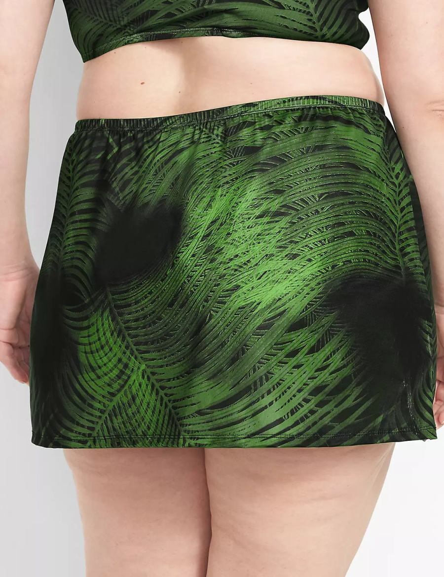 Dámské Sukně Lane Bryant Faux-Wrap Swim Tmavě Zelene | PXR9134MO