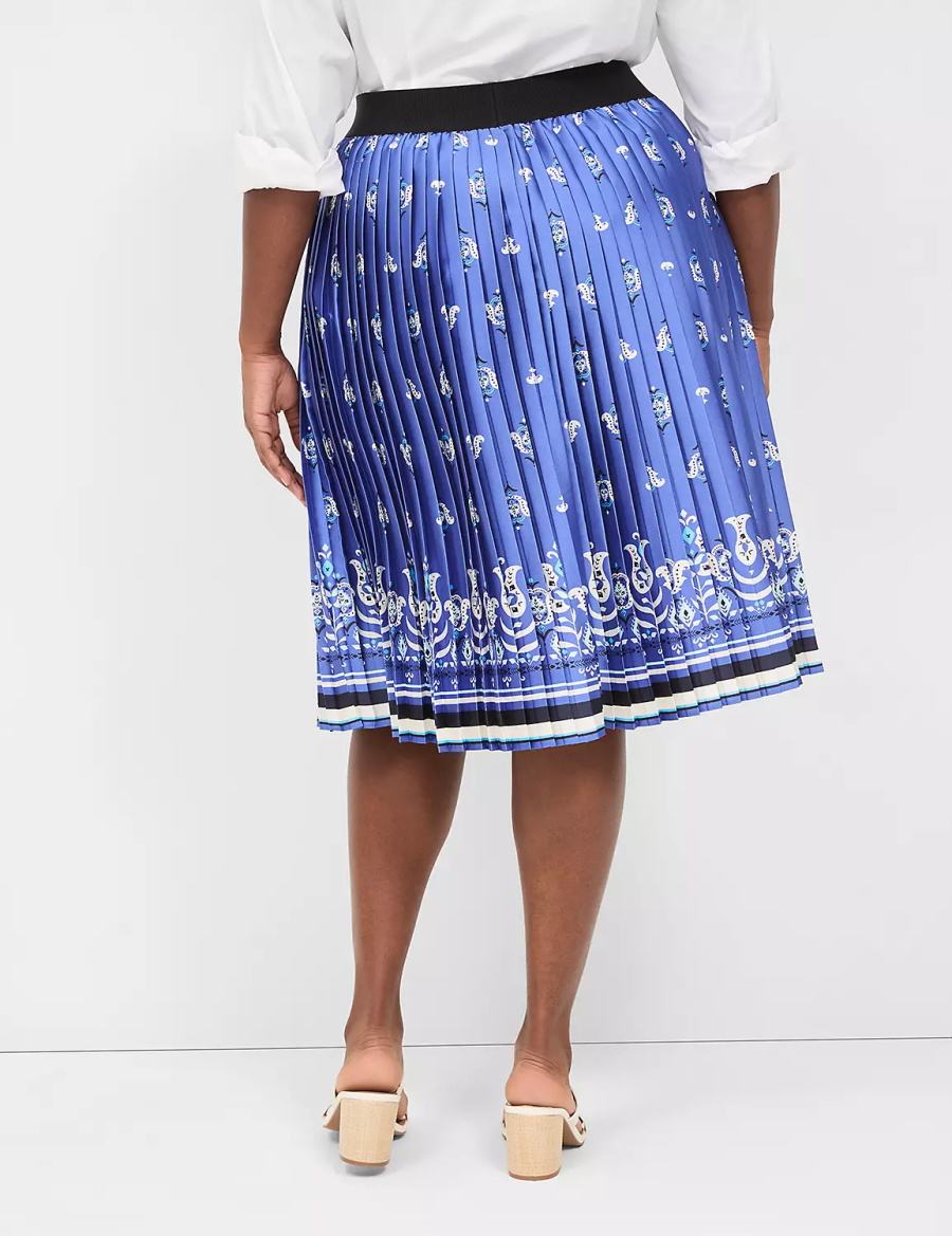 Dámské Sukně Lane Bryant Pleated Blankyt | QVV4117ZH