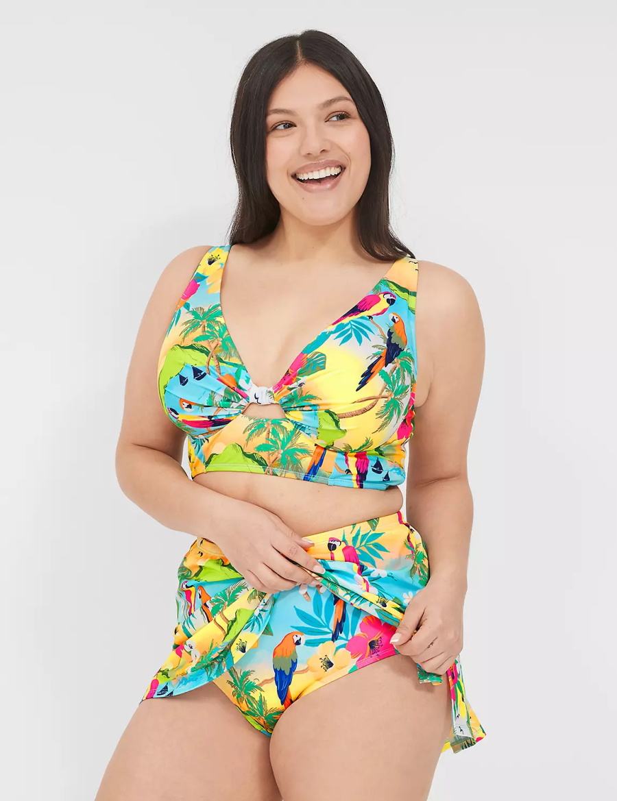 Dámské Sukně Lane Bryant Side Slit Swim Žluté Viacfarebný | JVC4282KU