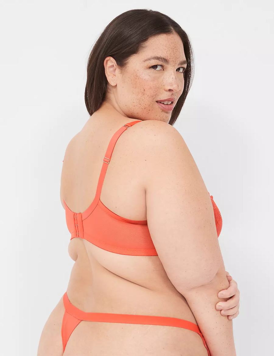Dámské Tanga Kalhotky Lane Bryant Embroidered Červené Koralove | UWB7748PV