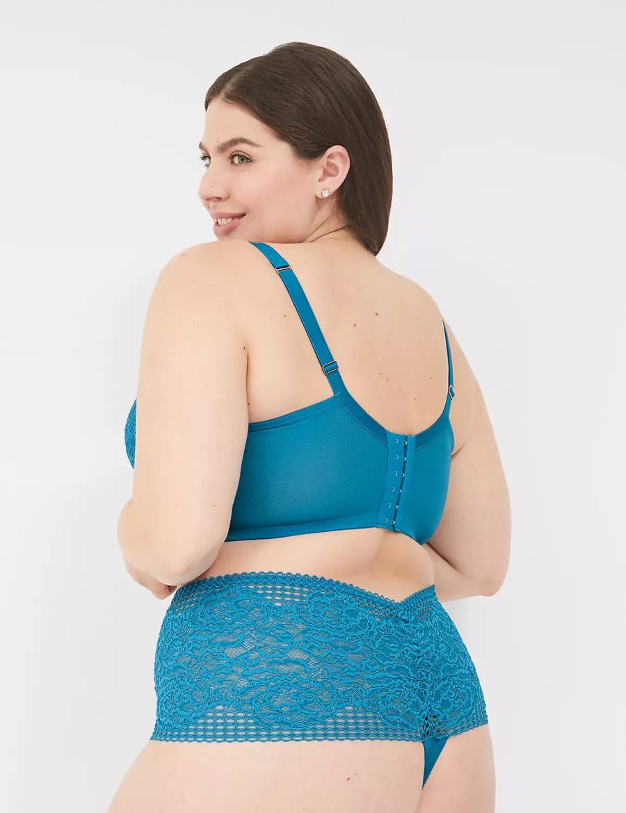 Dámské Tanga Kalhotky Lane Bryant Lace Blankyt | RSG3515PK