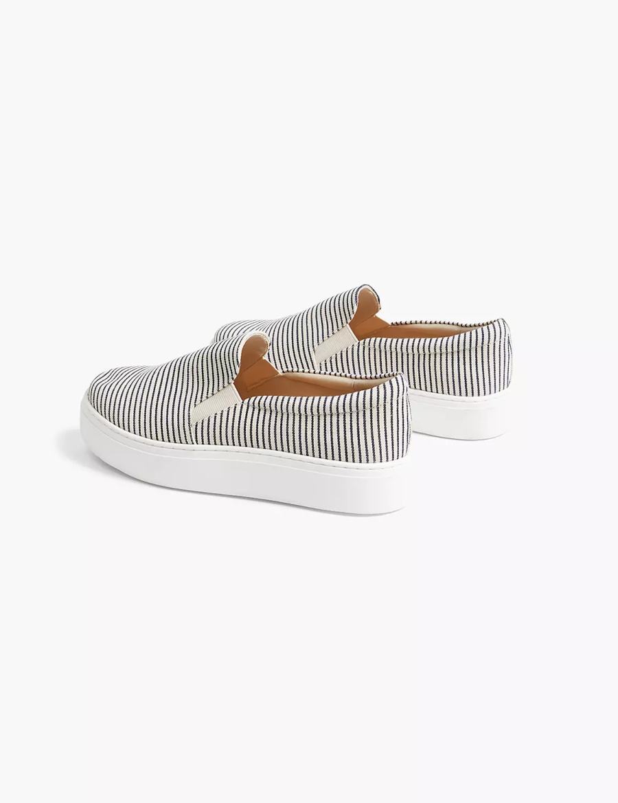Dámské Tenisky Lane Bryant Dream Cloud Striped Slip-On Platform Blankyt | GLM1063JB