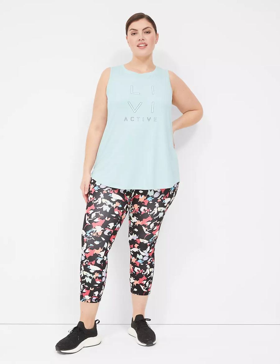 Dámské Tílko Lane Bryant LIVI Recycled LIVI Soft Logo Graphic Světle Zelene | KGK4368CR
