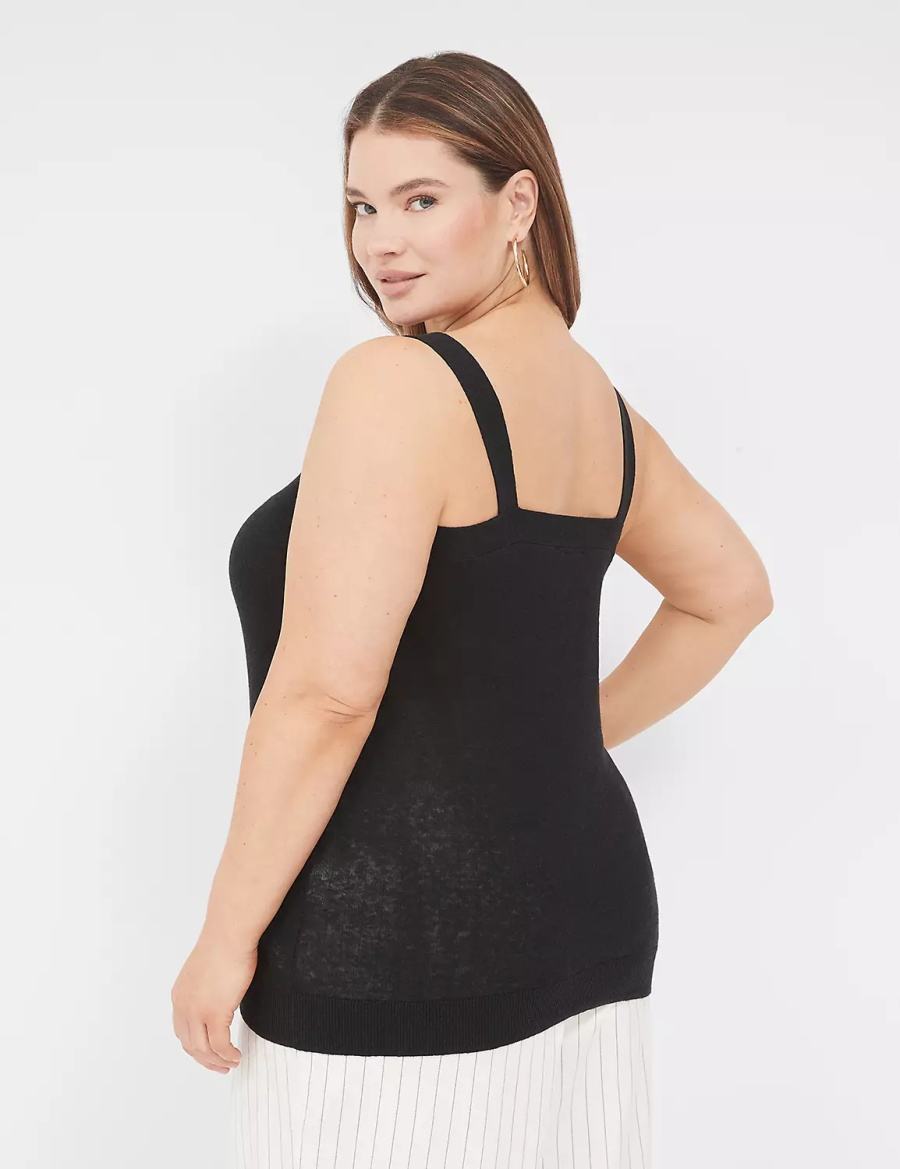 Dámské Tílko Lane Bryant Sweater Černé | ZRE1729VU