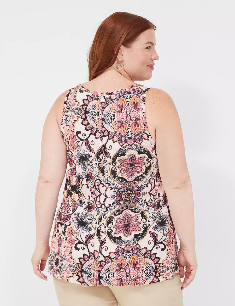 Dámské Tílko Lane Bryant Swing V-Neck Viacfarebný | DTH2989GC