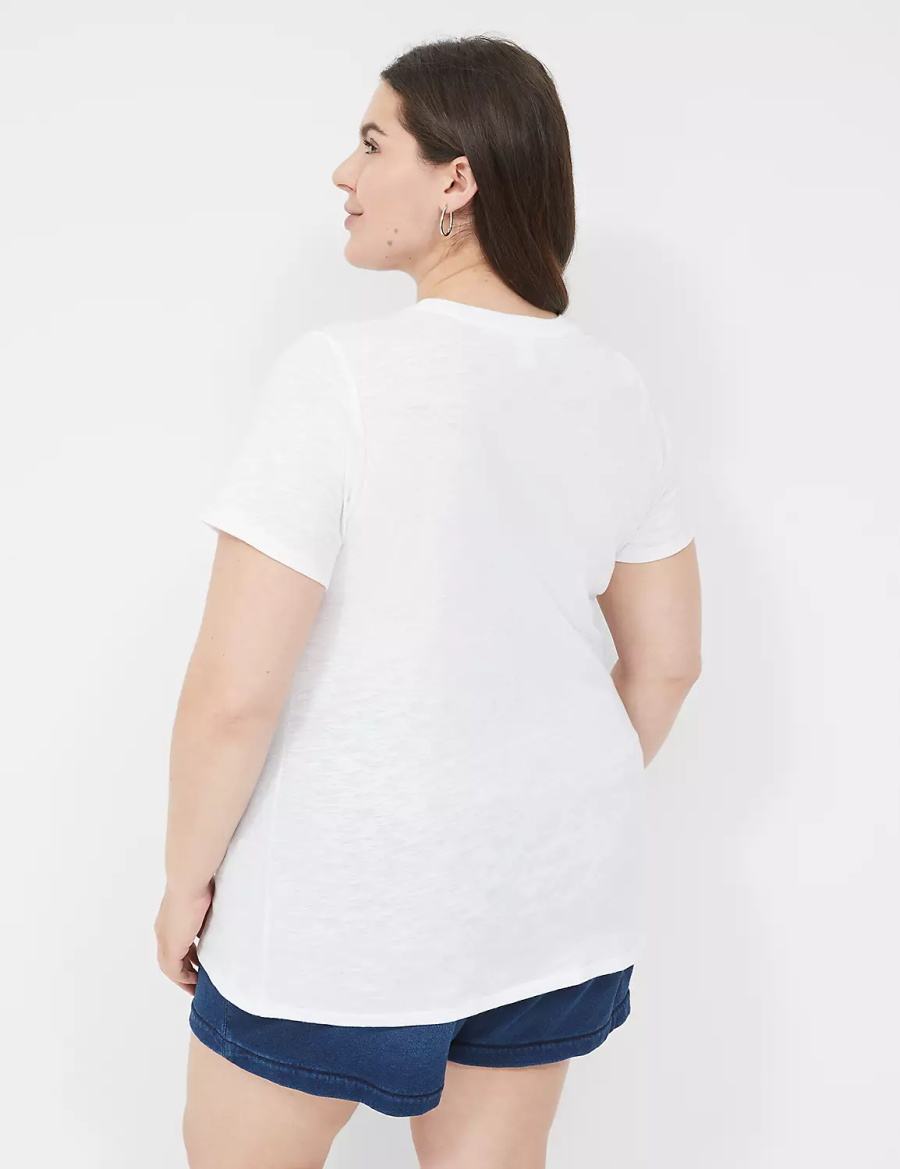 Dámské Tričko Lane Bryant Take a Break Graphic Tee Bílé | MYH5727CZ
