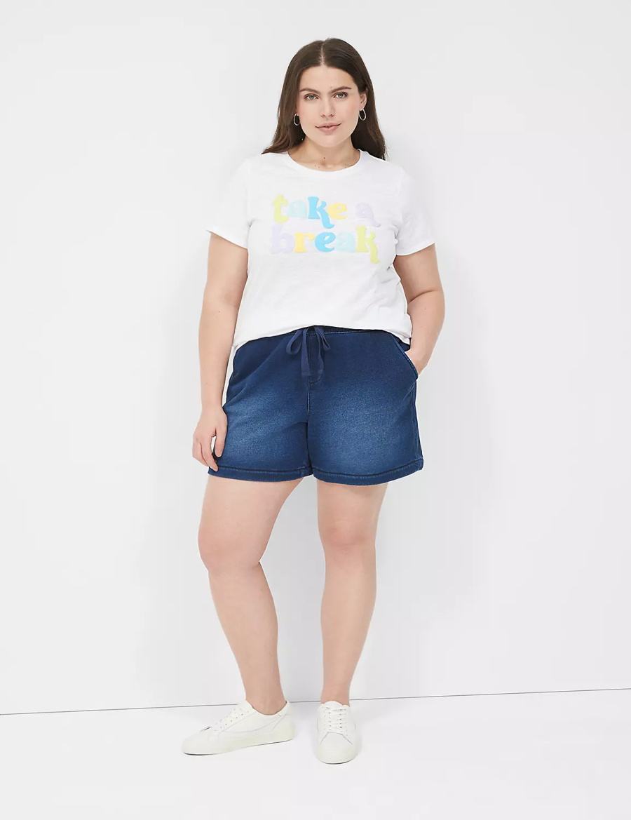 Dámské Tričko Lane Bryant Take a Break Graphic Tee Bílé | MYH5727CZ