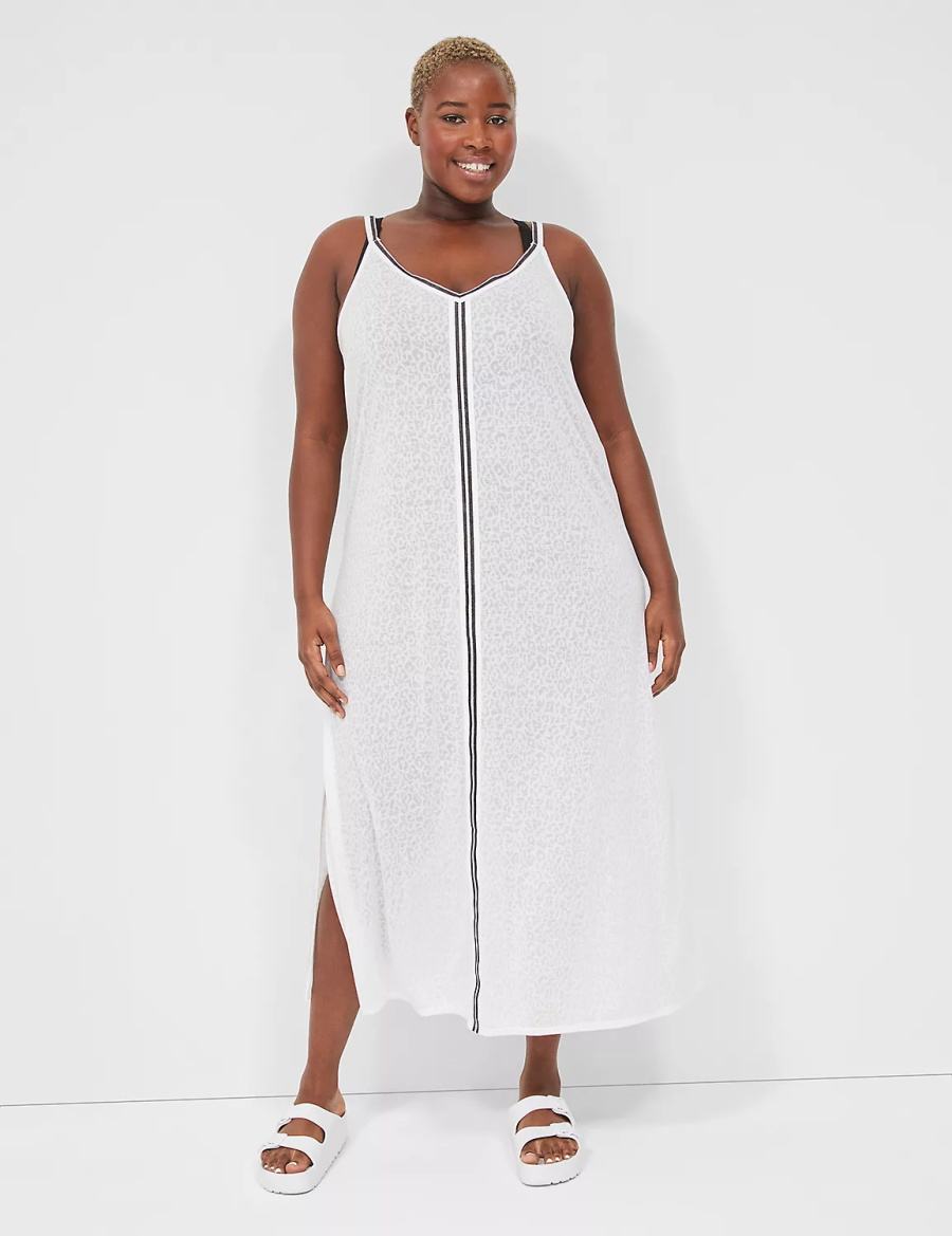 Dámské Šaty Lane Bryant Maxi Cover-Up Bílé | KJG9012KN
