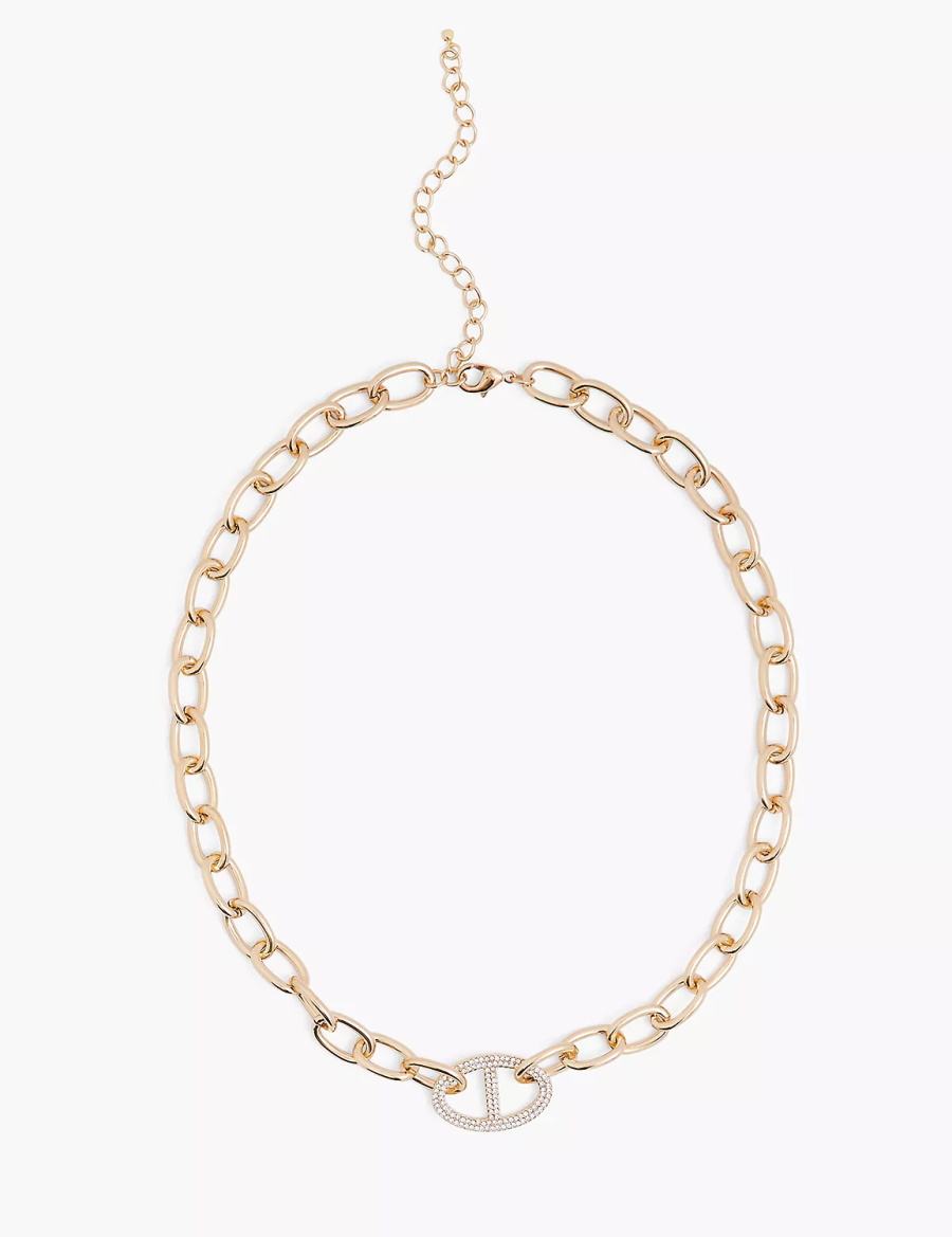 Dámské Řetízkový Náhrdelník Lane Bryant Demi-Fine Pave Zlaté | ZXN9613JO